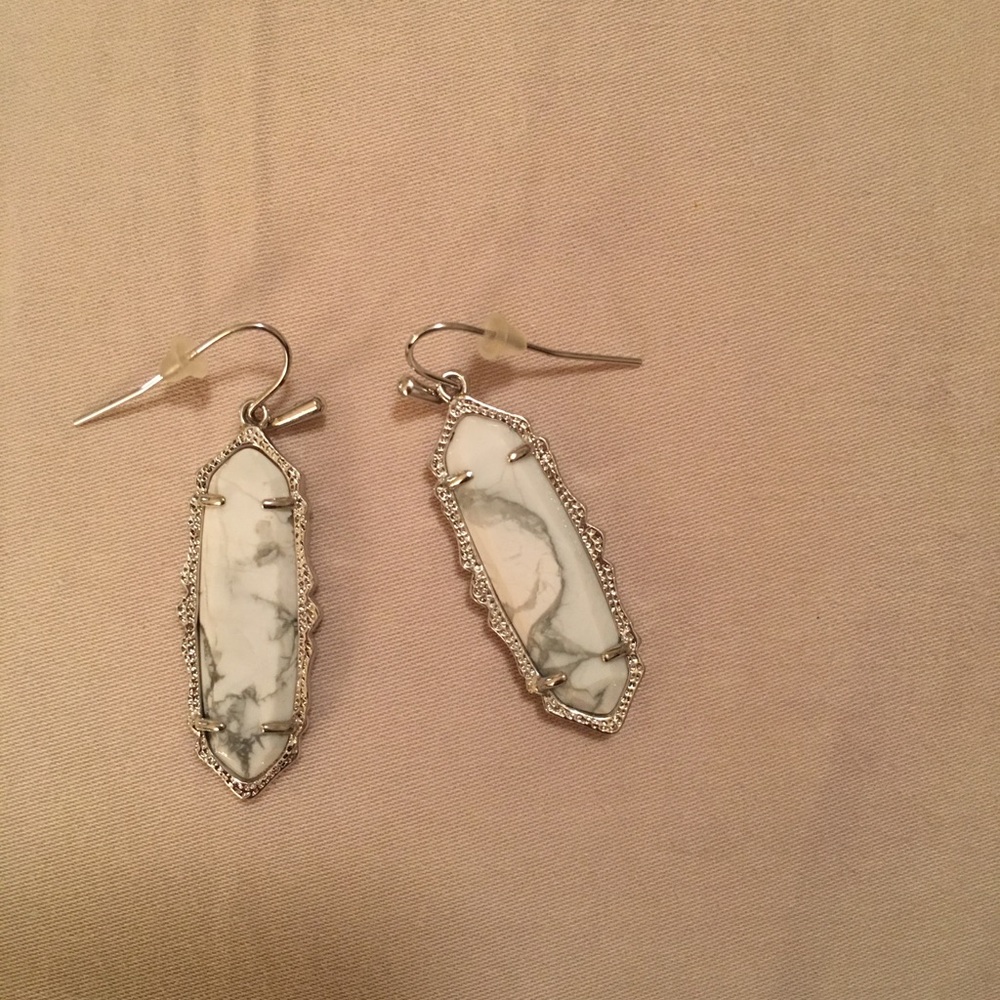 Kendra Scott White Howlite Frances Earrings